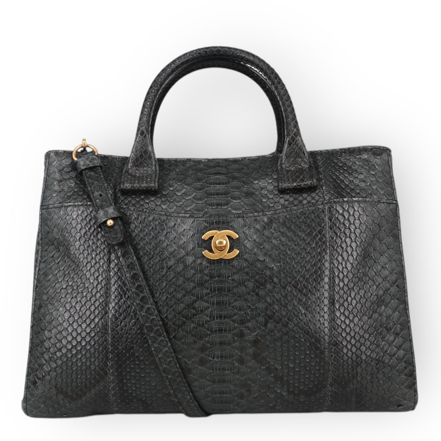 Chanel Neo Executive Python grün