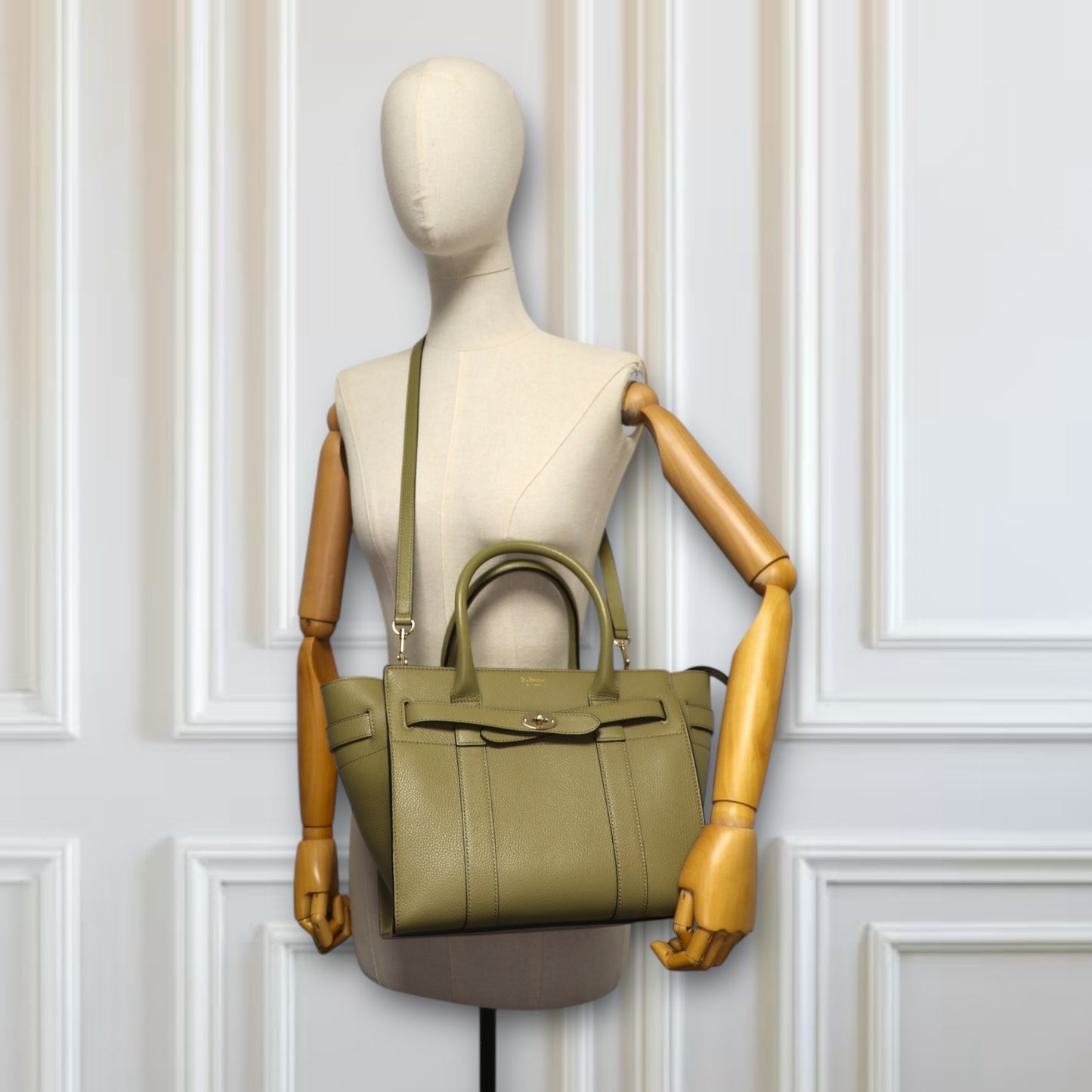 Mulberry small zipped bayswater summer khaki